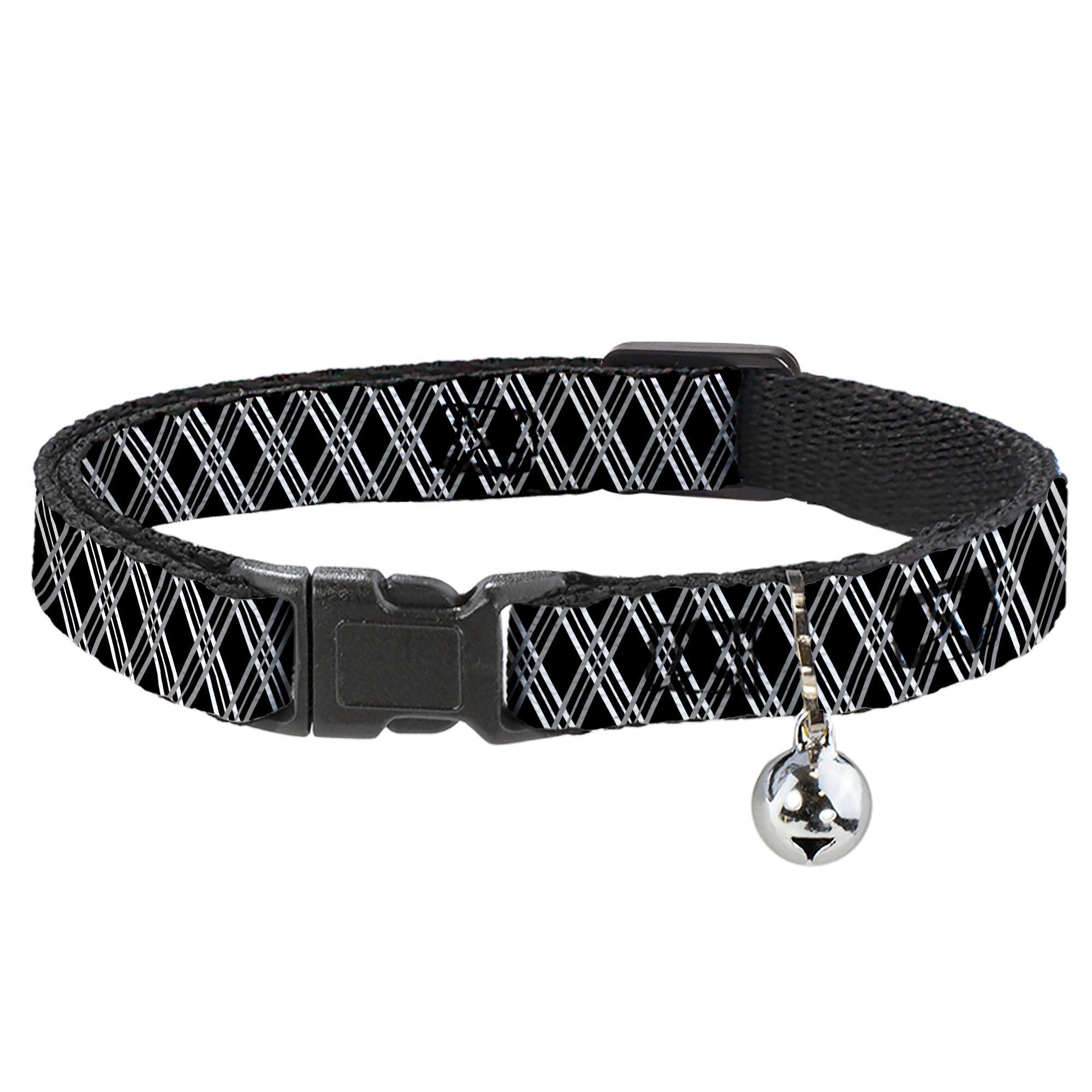 Cat Collar Breakaway - Zig Zag Black Gray White Breakaway Cat Collars Buckle-Down