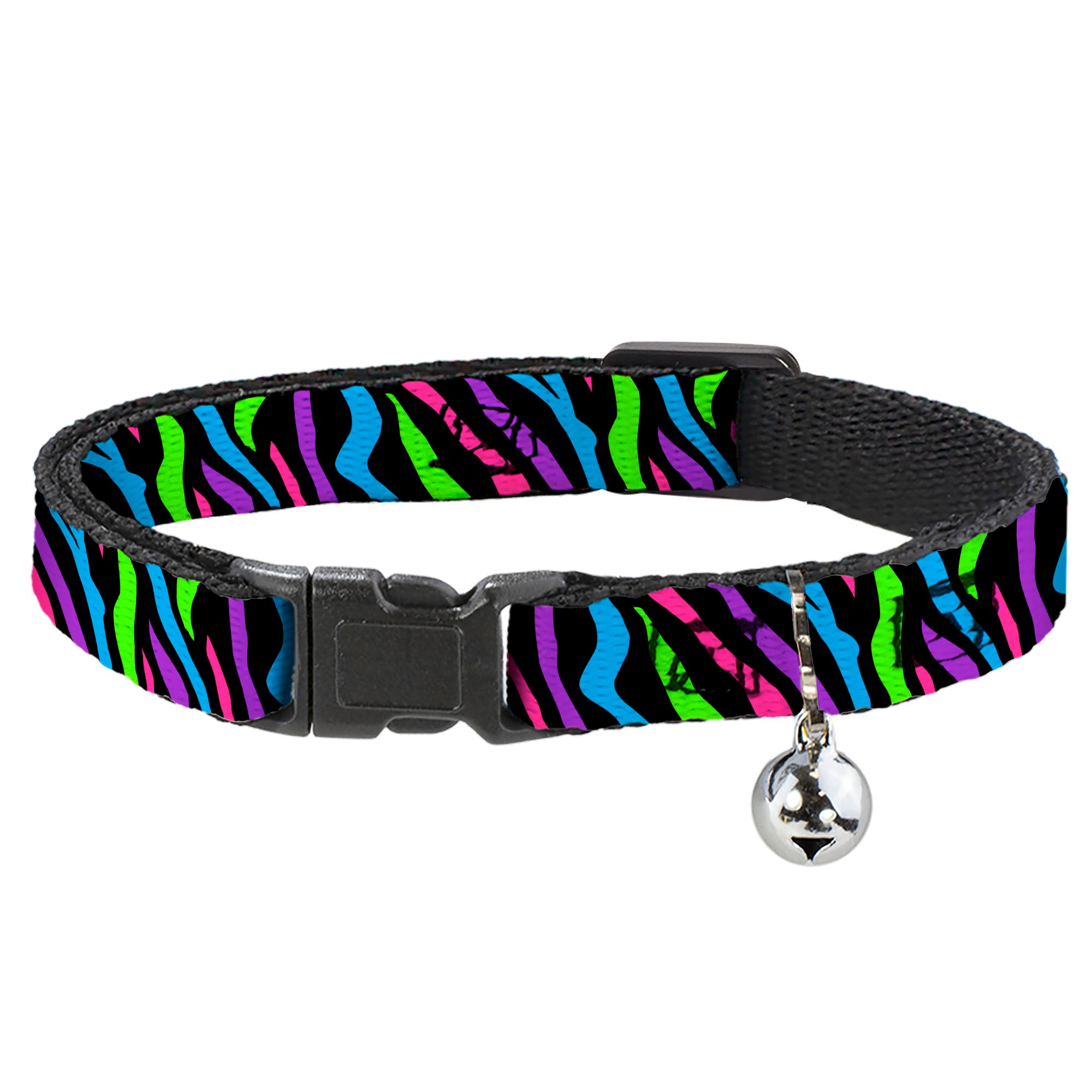 Cat Collar Breakaway - Zebra Black Blue Green Pink Purple Breakaway Cat Collars Buckle-Down