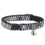 Cat Collar Breakaway - Zig Zag Doodle Black White Breakaway Cat Collars Buckle-Down