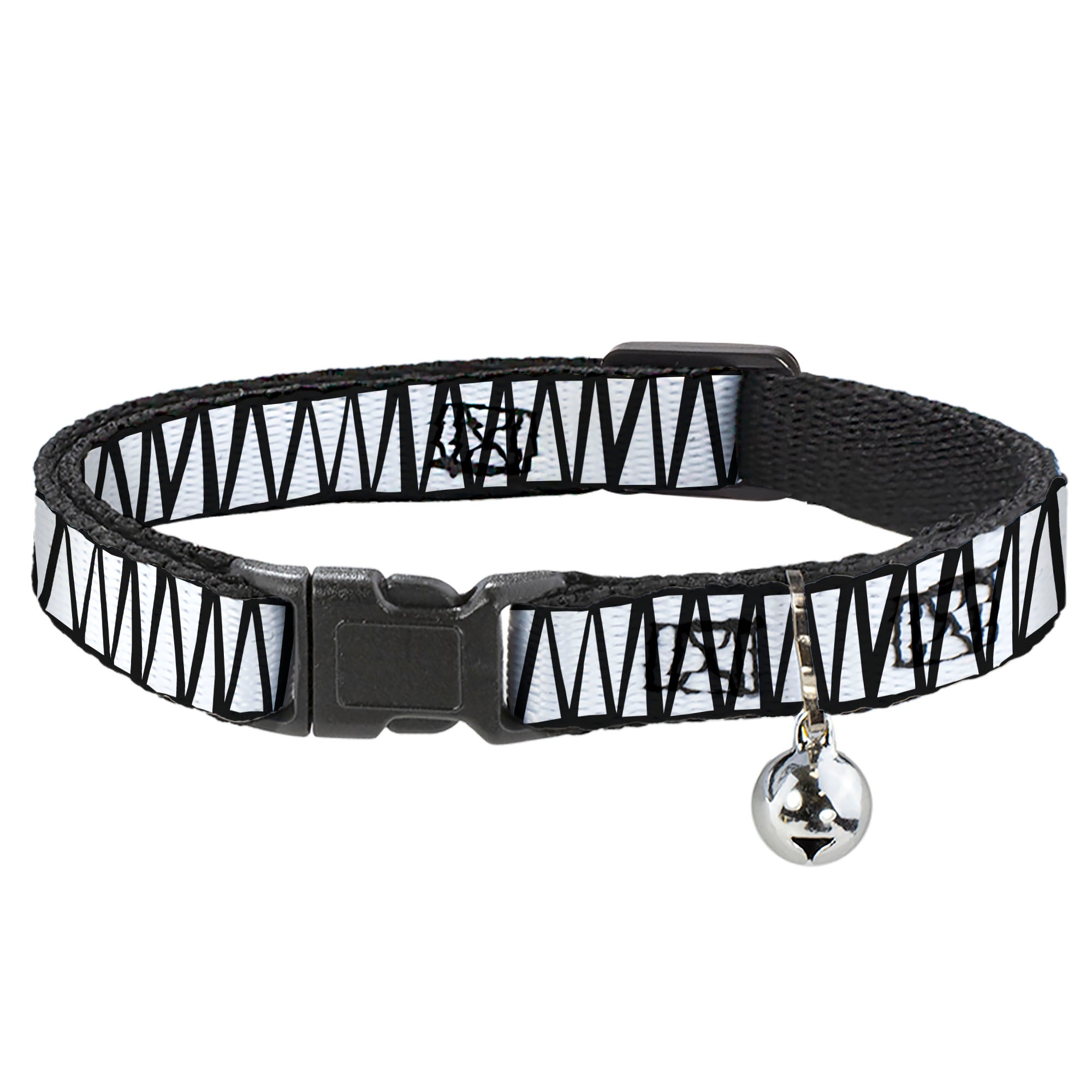 Cat Collar Breakaway - Zig Zag Doodle Black White Breakaway Cat Collars Buckle-Down