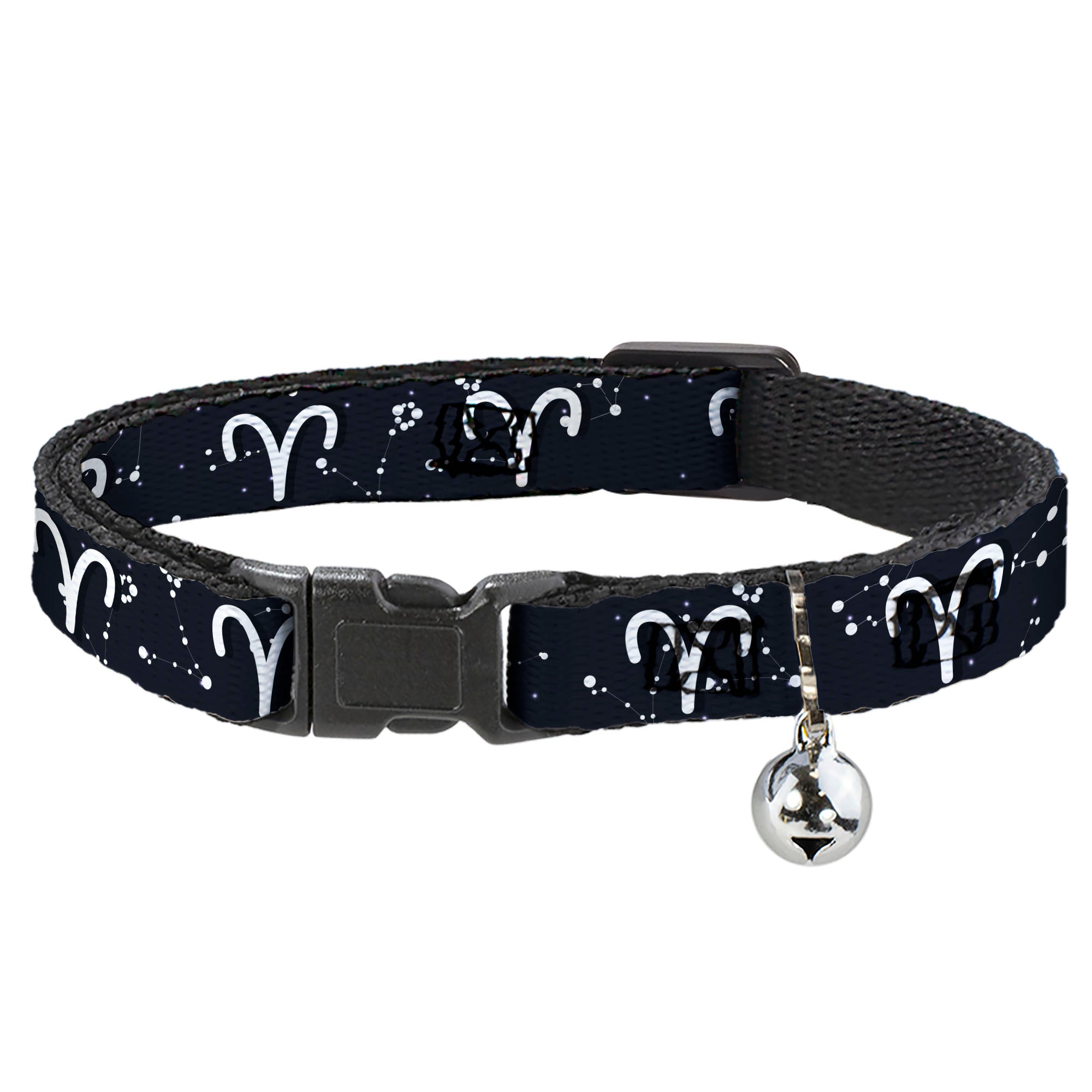 Cat Collar Breakaway - Zodiac Aries Symbol Constellations Black White Breakaway Cat Collars Buckle-Down
