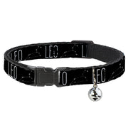 Cat Collar Breakaway - Zodiac LEO Constellation Black White Breakaway Cat Collars Buckle-Down