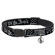 Cat Collar Breakaway - Americana Flag WE THE PEOPLE Black White Breakaway Cat Collars Buckle-Down
