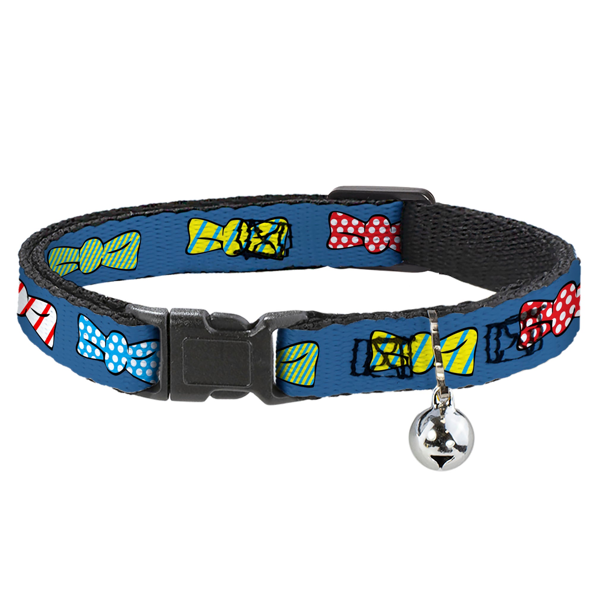 Cat Collar Breakaway - Bowties Blue Multi Color Breakaway Cat Collars Buckle-Down
