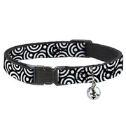 Cat Collar Breakaway - Bullseye Stacked Black White Breakaway Cat Collars Buckle-Down