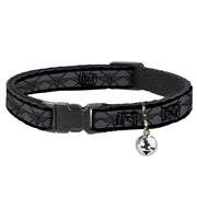 Cat Collar Breakaway - BD Monogram2 Gray Black Breakaway Cat Collars Buckle-Down