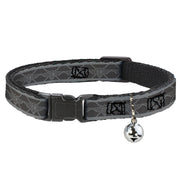 Cat Collar Breakaway - BD Monogram2 Grays Breakaway Cat Collars Buckle-Down