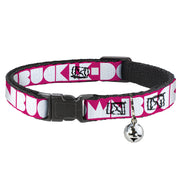 Cat Collar Breakaway - BUCKLE-DOWN Shapes Hot Pink White Breakaway Cat Collars Buckle-Down