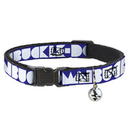 Cat Collar Breakaway - BUCKLE-DOWN Shapes Blue White Breakaway Cat Collars Buckle-Down