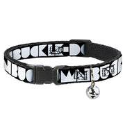 Cat Collar Breakaway - BUCKLE-DOWN Shapes Black White Breakaway Cat Collars Buckle-Down