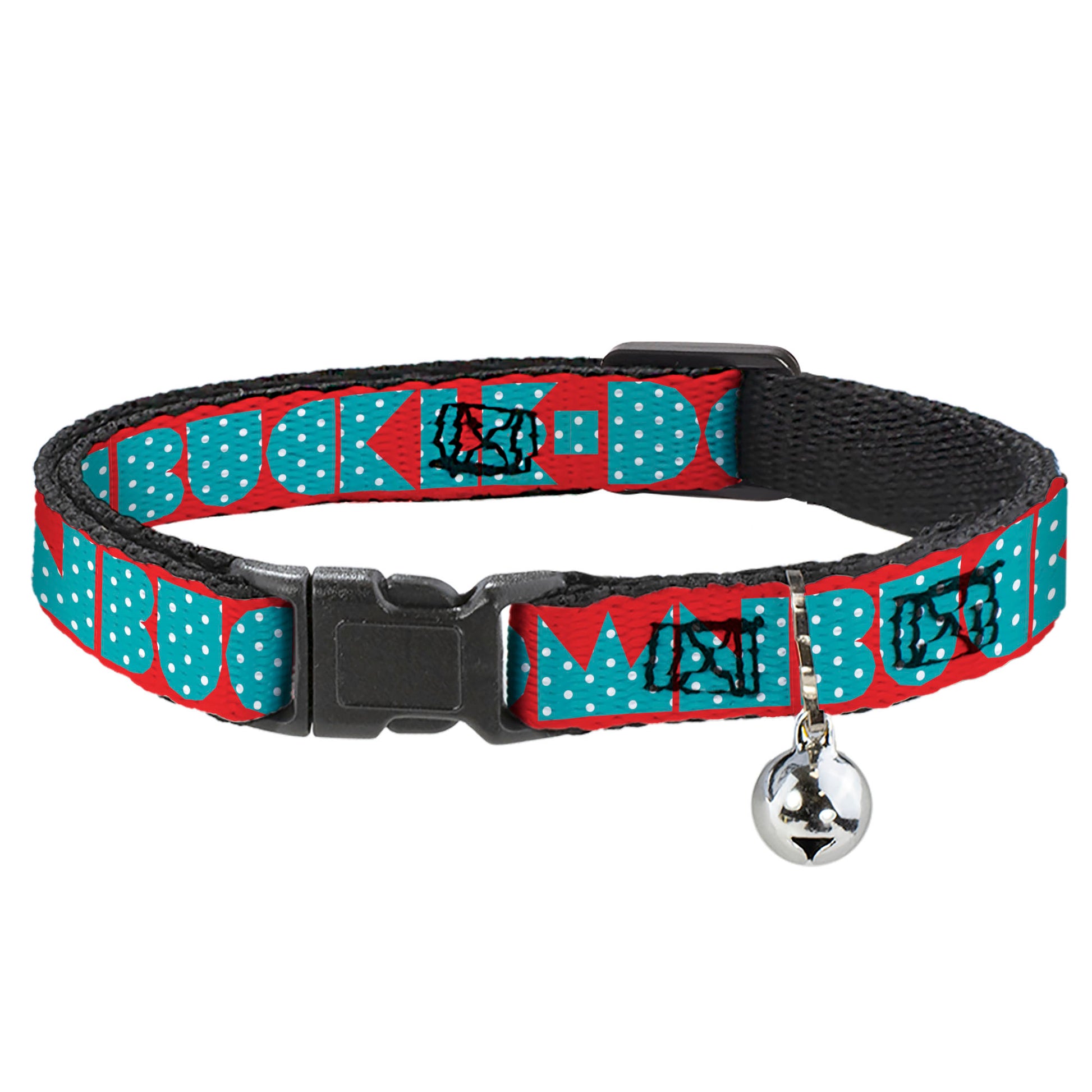 Cat Collar Breakaway - BUCKLE-DOWN Shapes Red Dot Turquoise White Breakaway Cat Collars Buckle-Down