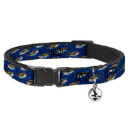 Cat Collar Breakaway - Bass Fish Water Bubbles Breakaway Cat Collars Buckle-Down