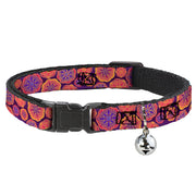 Cat Collar Breakaway - Boho Mandala Purples Oranges Pinks Breakaway Cat Collars Buckle-Down