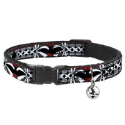 Cat Collar Breakaway - Corset Lace Up w Bow Red Plaid Black Breakaway Cat Collars Buckle-Down