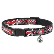 Cat Collar Breakaway - Corset Lace Up w Bow Red Plaid Red Breakaway Cat Collars Buckle-Down