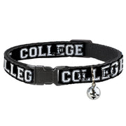 Cat Collar Breakaway - COLLEGE Black White Breakaway Cat Collars Buckle-Down
