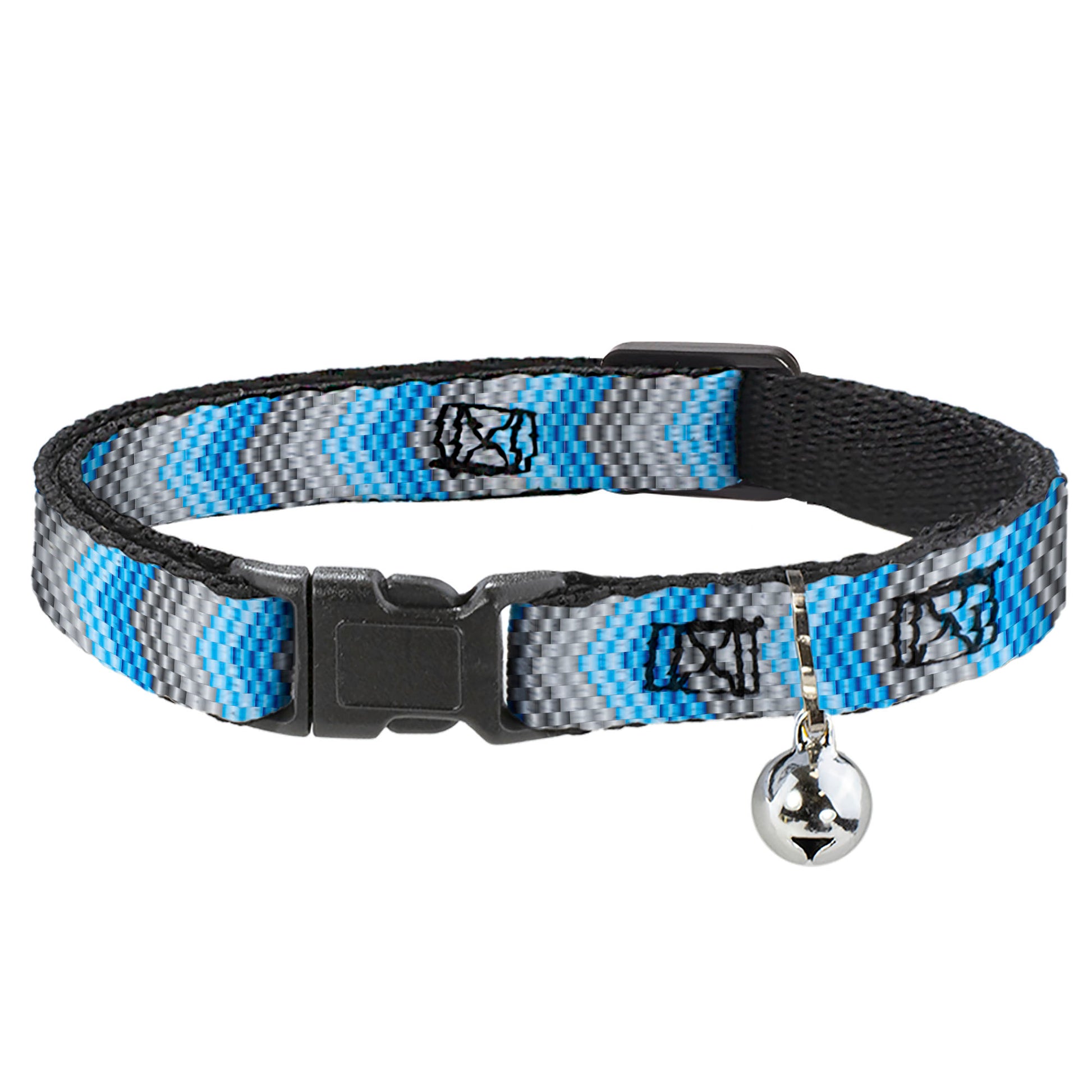 Cat Collar Breakaway - Chevron Weave Grays Blues Breakaway Cat Collars Buckle-Down