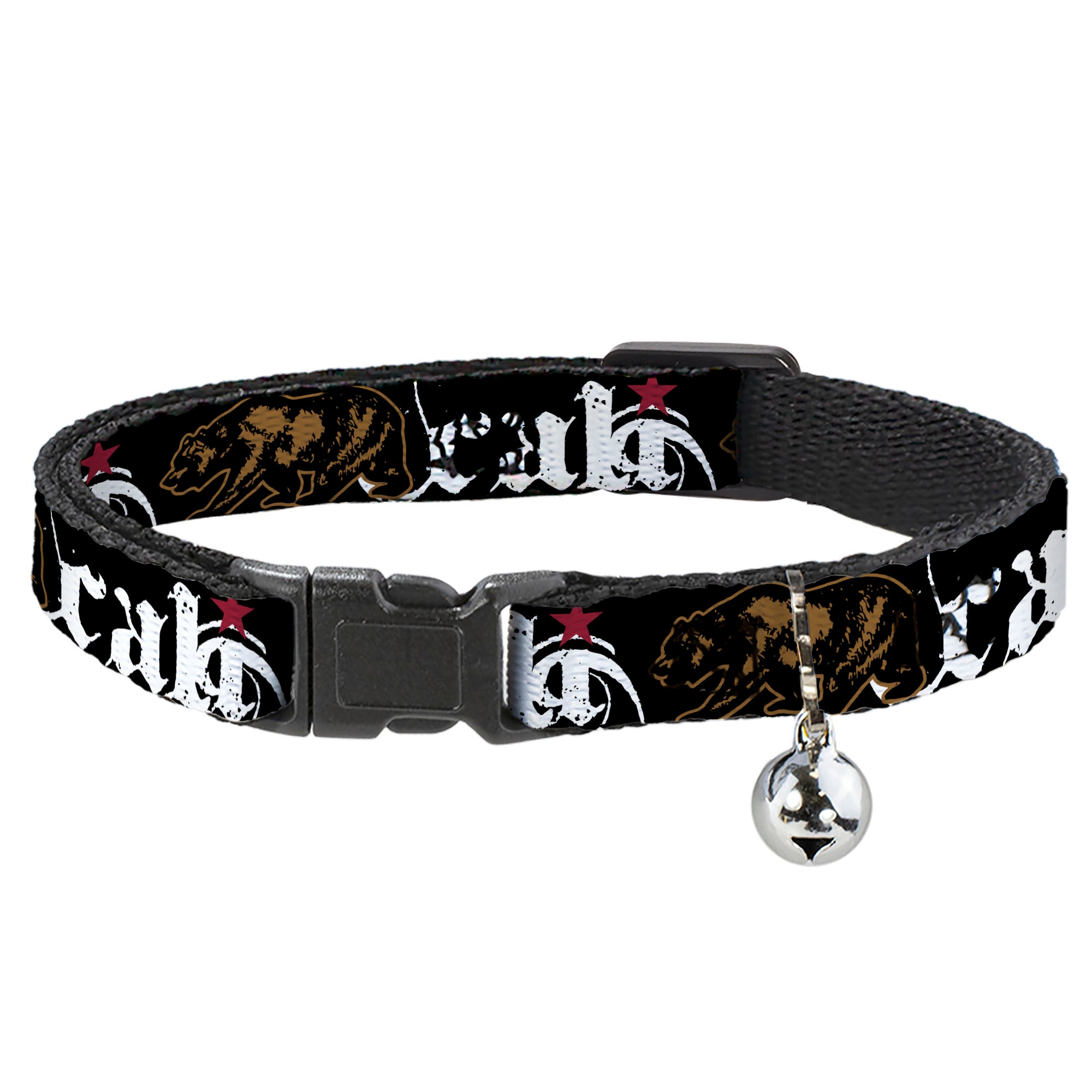 Cat Collar Breakaway - CALI w Grizzly Bear Breakaway Cat Collars Buckle-Down