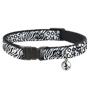 Cat Collar Breakaway - Cheebra White Black Breakaway Cat Collars Buckle-Down