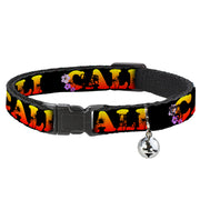 Cat Collar Breakaway - CALI Tropical Black Multi Color Breakaway Cat Collars Buckle-Down