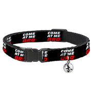 Cat Collar Breakaway - COME-AT ME-BRO Black White Red Breakaway Cat Collars Buckle-Down