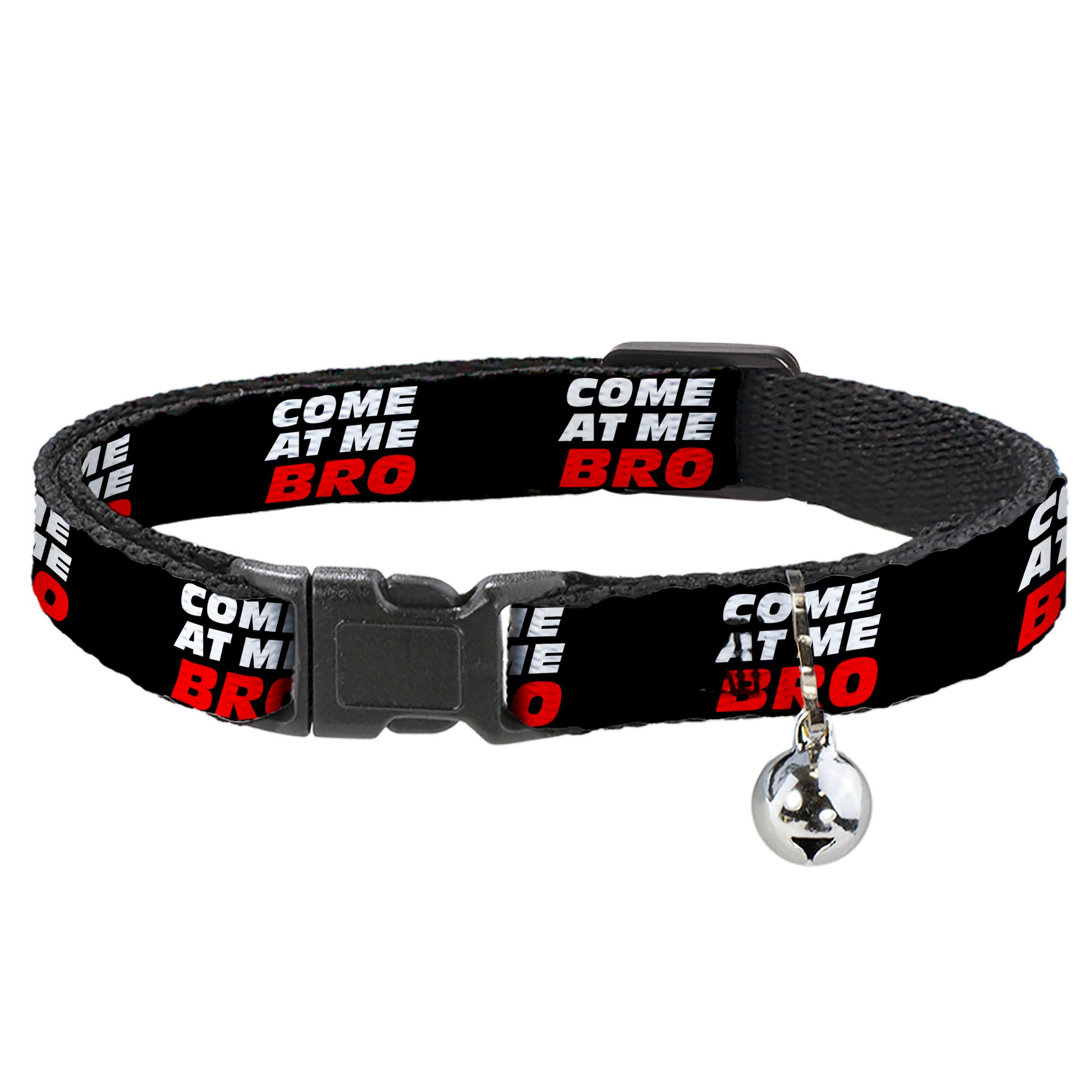 Cat Collar Breakaway - COME-AT ME-BRO Black White Red Breakaway Cat Collars Buckle-Down