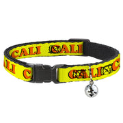 Cat Collar Breakaway - CALI Yellow Orange Breakaway Cat Collars Buckle-Down