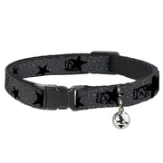 Cat Collar Breakaway - Cheetah Stars Gray Black Breakaway Cat Collars Buckle-Down
