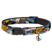 Cat Collar Breakaway - Cali License Plates Stacked Breakaway Cat Collars Buckle-Down