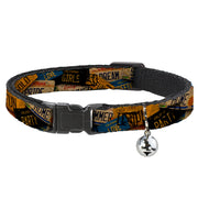 Cat Collar Breakaway - Cali License Plates Stacked Vintage Breakaway Cat Collars Buckle-Down