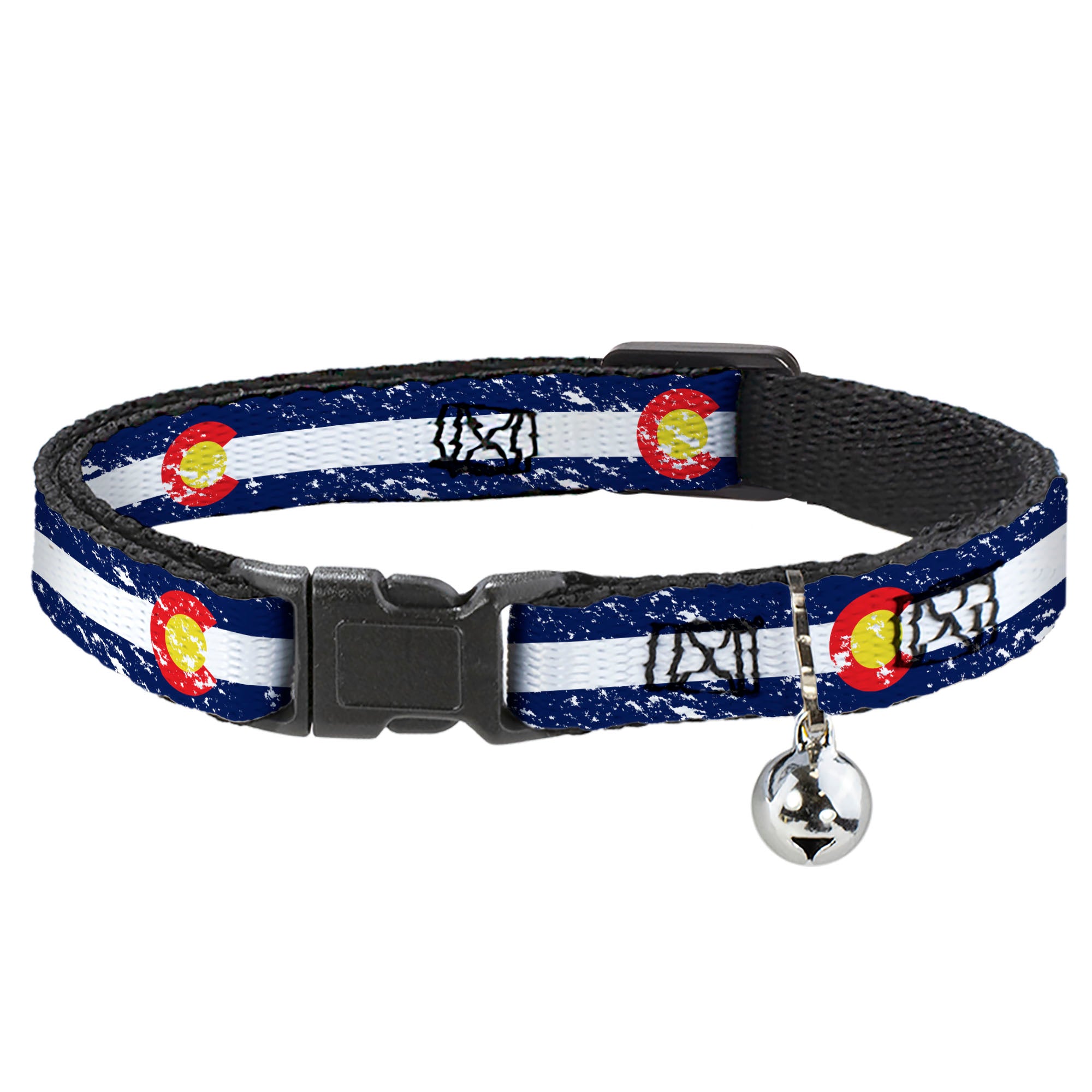 Cat Collar Breakaway - Colorado Flags4 Weathered Breakaway Cat Collars Buckle-Down