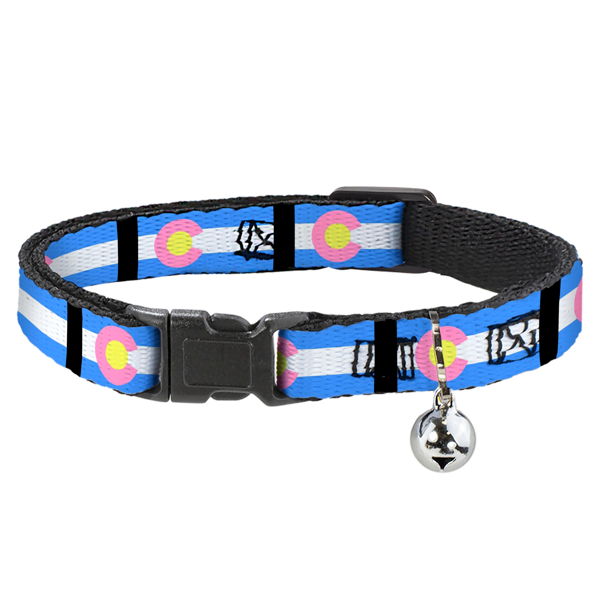 Cat Collar Breakaway - Colorado Flags Pastel Breakaway Cat Collars Buckle-Down