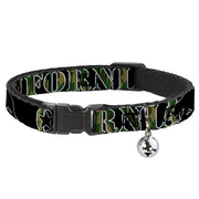 Cat Collar Breakaway - CALIFORNIA Bear Silhouette Black Camo Olive Breakaway Cat Collars Buckle-Down