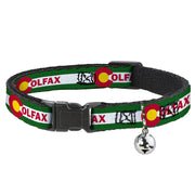 Cat Collar Breakaway - COLFAX Green Stripe Breakaway Cat Collars Buckle-Down