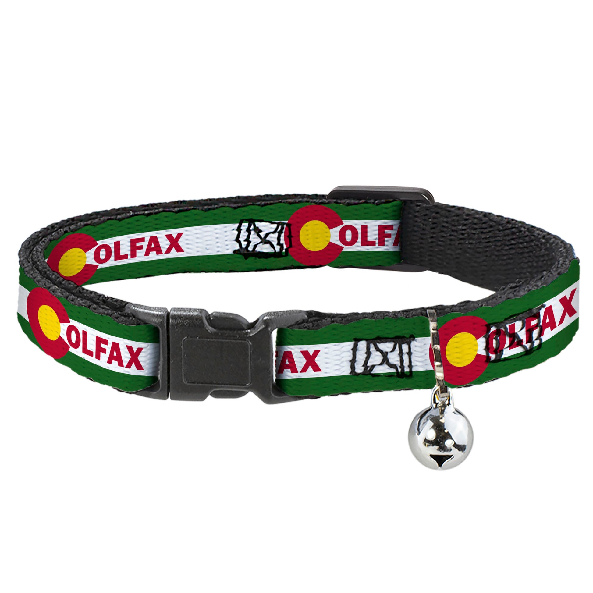 Cat Collar Breakaway - COLFAX Green Stripe Breakaway Cat Collars Buckle-Down