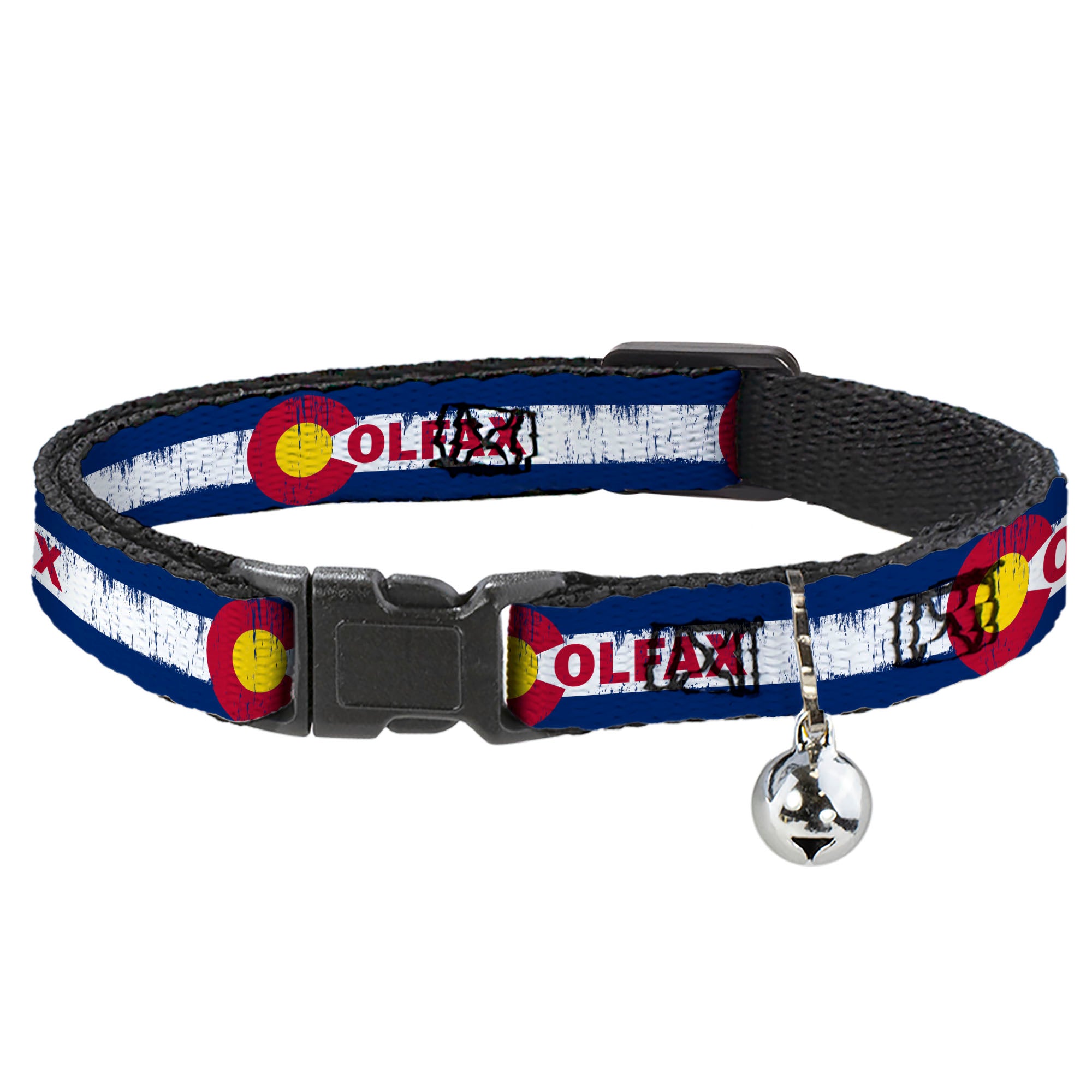 Cat Collar Breakaway - COLFAX Colorado Flag Weathered Breakaway Cat Collars Buckle-Down