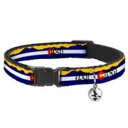 Cat Collar Breakaway - Colorado Flag Mountain Silhouette Yellow Breakaway Cat Collars Buckle-Down