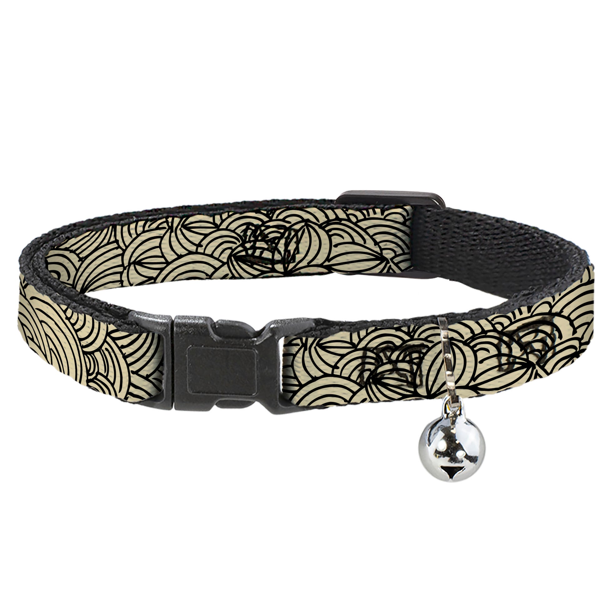 Cat Collar Breakaway - Doodle1 Cream Black Breakaway Cat Collars Buckle-Down