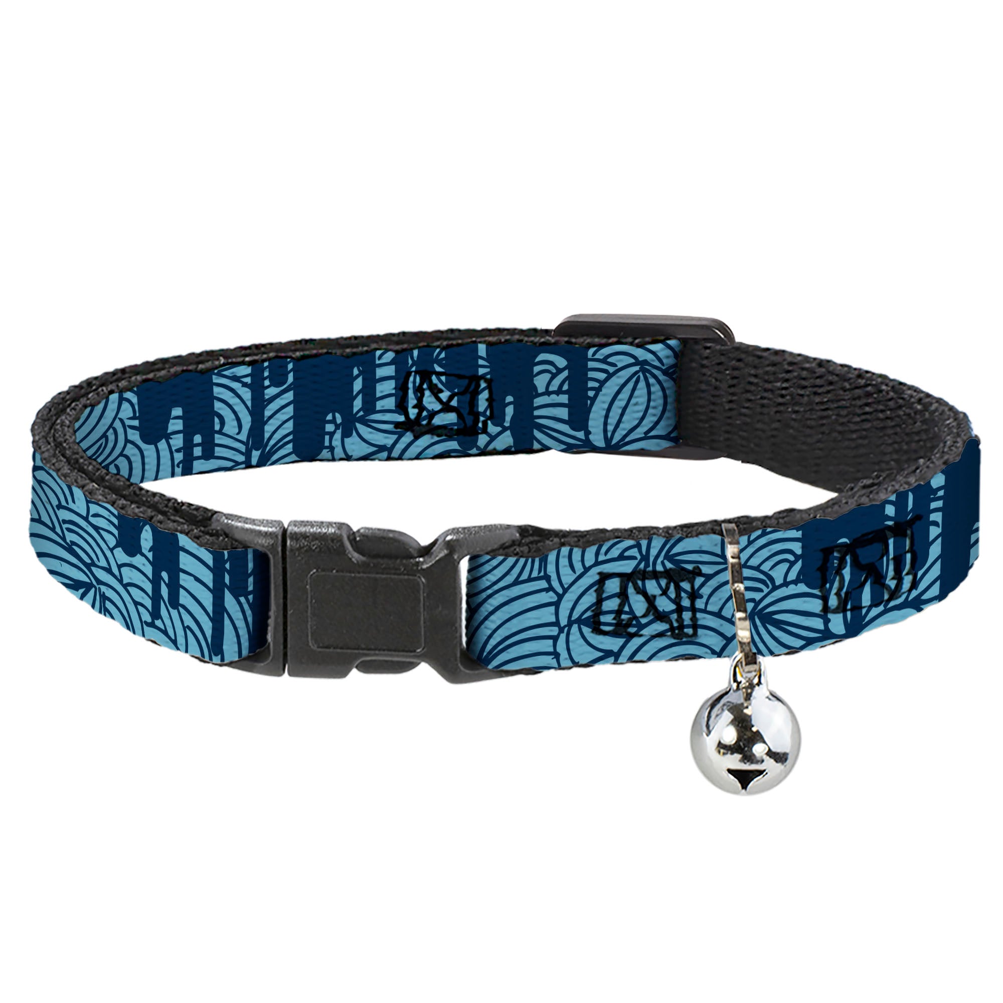 Cat Collar Breakaway - Doodle1 Paint Drips Blues Breakaway Cat Collars Buckle-Down