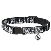 Cat Collar Breakaway - Doodle1 Paint Drips White Black Breakaway Cat Collars Buckle-Down