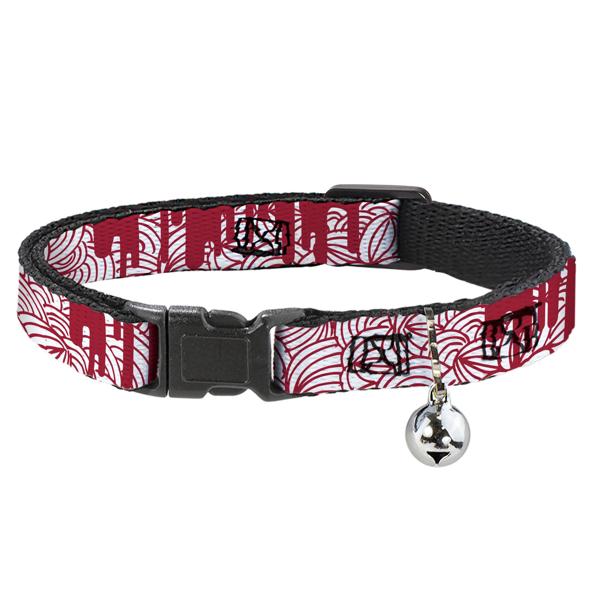 Cat Collar Breakaway - Doodle1 Paint Drips White Red Breakaway Cat Collars Buckle-Down
