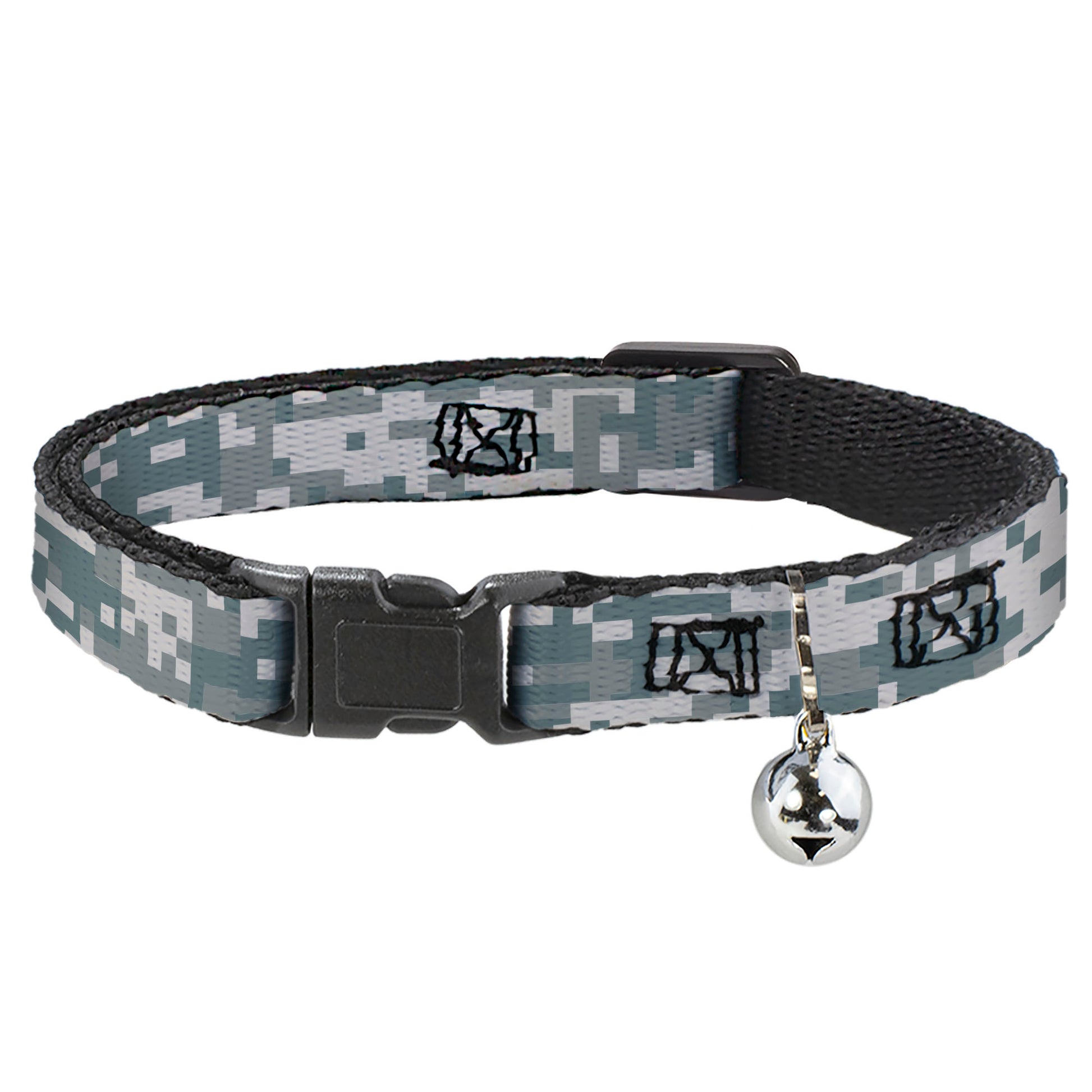 Cat Collar Breakaway - Digital Camo2 Grays Breakaway Cat Collars Buckle-Down