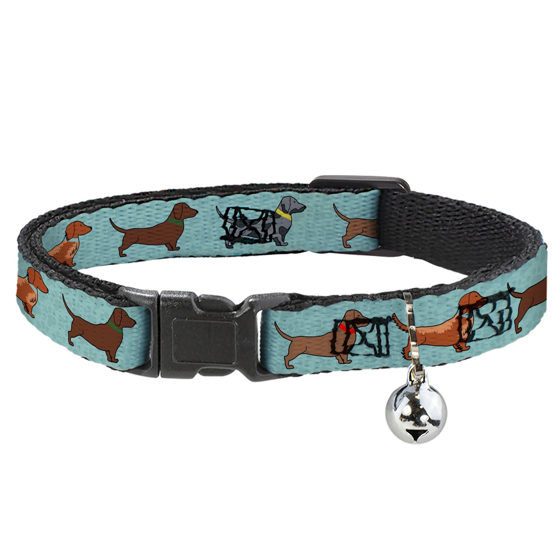 Cat Collar Breakaway - Dachshund 4-Dogs Paws Aquas Breakaway Cat Collars Buckle-Down