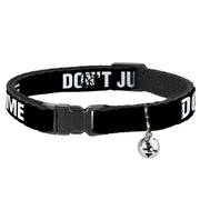 Cat Collar Breakaway - DON'T JUDGE ME Black White Breakaway Cat Collars Buckle-Down