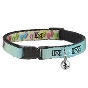 Cat Collar Breakaway - Flip Flops7 LIFE'S A BEACH Tan Aqua White Breakaway Cat Collars Buckle-Down