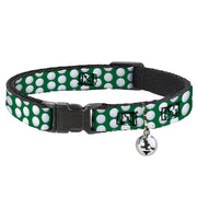 Cat Collar Breakaway - Golf Balls Green White Breakaway Cat Collars Buckle-Down
