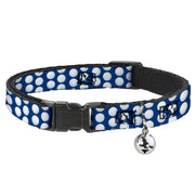 Cat Collar Breakaway - Golf Balls Blue White Breakaway Cat Collars Buckle-Down