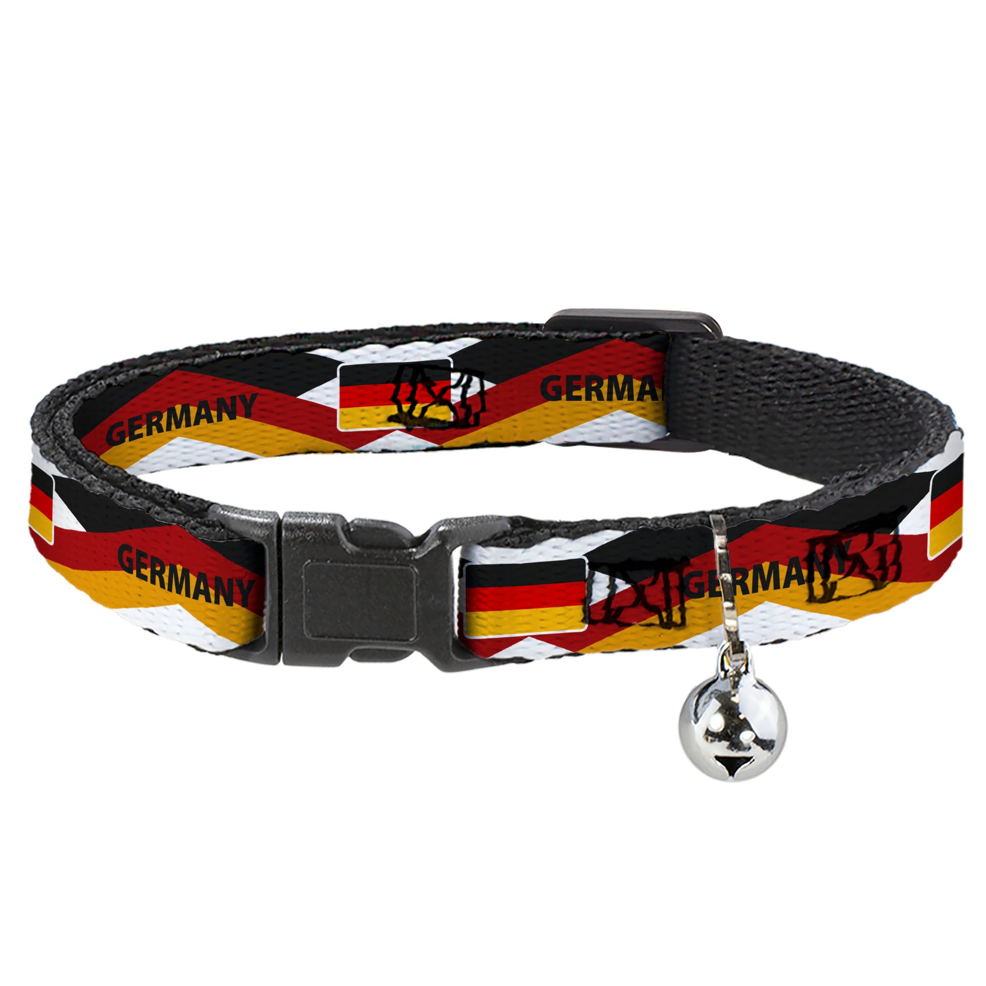 Breakaway Cat Collar with Bell - Global Soccer Cup Series Germany Spirit Flag Breakaway Cat Collars Buckle-Down
