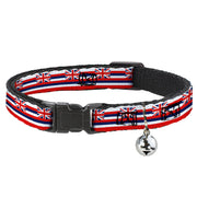 Cat Collar Breakaway - Hawaii Flag Continuous Repeat Breakaway Cat Collars Buckle-Down