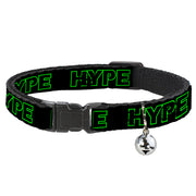 Cat Collar Breakaway - HYPE Outline Black Neon Green Breakaway Cat Collars Buckle-Down